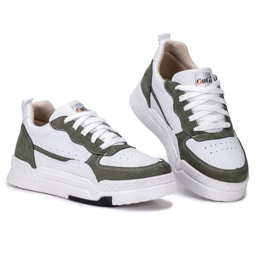 Tênis Feminino Jade Casual GuGi Em Camurça Solado Flatform Confort 623-GG (Verde, 36)