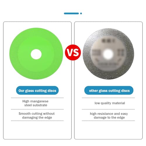 Image of AK DIAMOND Glass Cutting Disc, 4 Inch Glass Ceramic Cutting Disc for Angle Grinder, Diamond Ultra-Thin Saw Blade for Smooth Cutting, Grinding of Glass,Crystal, Wine Bottles, Tile (Green, 1 Pack)
