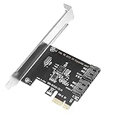 zey PCIE to SATA Expansion Card ASM1061 PCIE to 2-Port SATA3.0 6Gbps Bootable SSD Solid State Drive