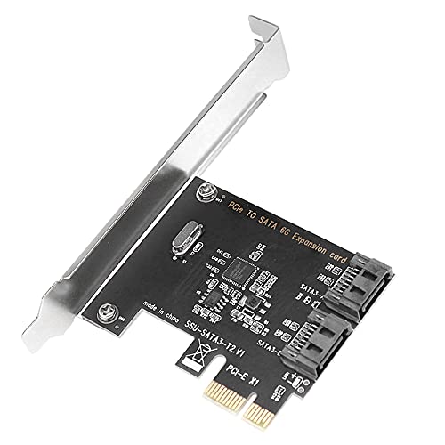 Zey Pcie To Sata Expansion Card Asm1061 Pcie To 2-Port Sata3.0 6Gbps Bootable Ssd Solid State Drive Adapter Card #TOP3