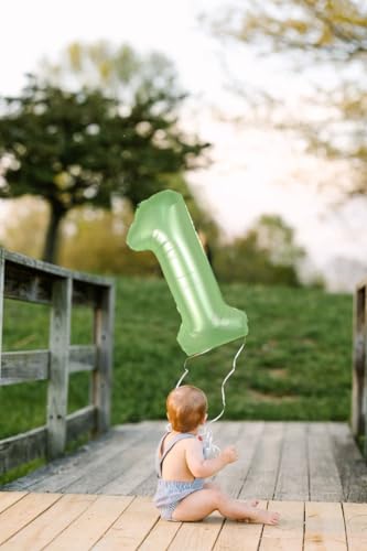 Image of Number 0 Balloon Birthday Decorations, 40In Sage-Green Balloons for Party | Eye-catching Appearance, Perfect Decorative Centerpieces, Convenient Self-sealing Structure, Widely for Various Occasions