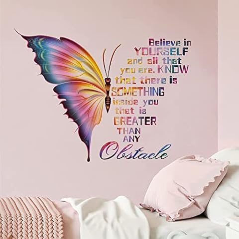 Mfault Inspirational Butterfly Wall Decals Cover