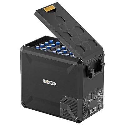 BougeRV 12 Volt Car Refrigerator Dual-System & Dual-Zone Aspen 50, Electric Cooler Portable Freezer Fridge, Quick Freeze to -9 °F with IceDrive,50L (53QT) Compressor Freezer(Battery not included)