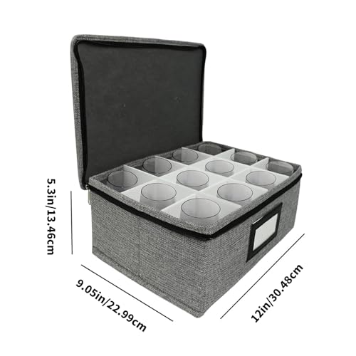 Caja organizadora de copas de tela contenedor almacenamiento soporte de vidrio doméstico 7