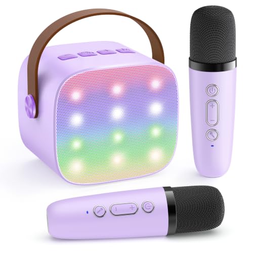 YLL Karaoke Machine for Kids, Birthday Gifts for Girls 3 4 5 6 7+Years Old | 2 Wireless Microphones...