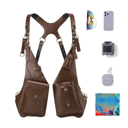 Genérico Bolso de hombro con correa - Bolso pequeño para las axilas | Acabado de cuero sintético con compartimento con cremallera, diseño de de múltiple, organizador, accesorio