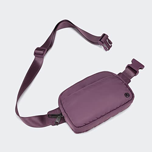 Image of Pander Everywhere Belt Bag for Women, 5 Zipper Pockets Nylon Crossbody Fanny Pack Purse (Purple Lavender)