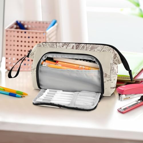 Image of Fisyme Western Desert Cowboy Pencil Case Large Capacity Pen Bags Box Big Makeup Pouch Organizer