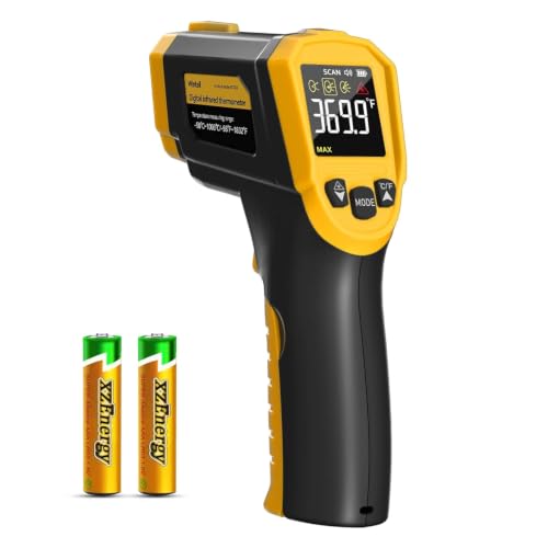 Image of Infrared Thermometer -58F ~1832F(-50C ~ 1000C), Temperature Gun for Cooking, Laser IR Surface Tool for Pizza Oven, Meat, Griddle, Engine, Accessories, with 3 Adjustable Emissivity