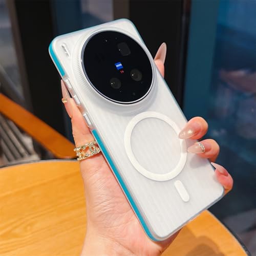 Image of for vivo X300 Ultra 5G Magnetic Phone Case Matte Texture Shockproof Protective PC Cover - Blue