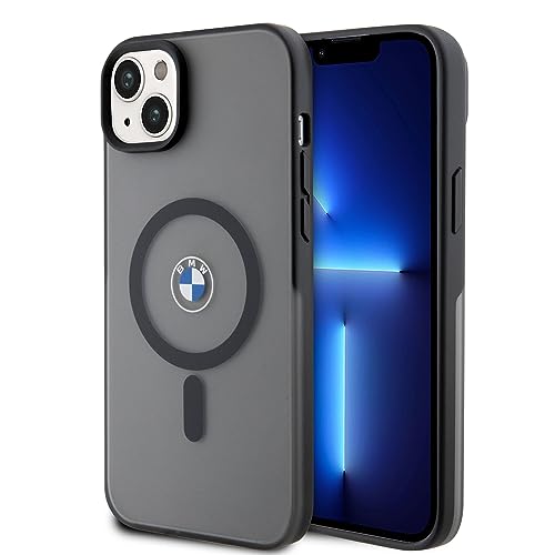 BMW BMHMP14MDSLK Coque Rigide pour iPhone 14 Plus 6,7" Noir Signature