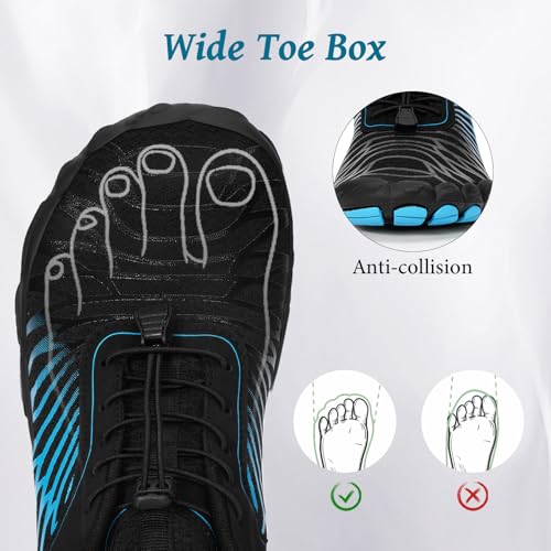 Image of Hike Barefoot Shoes, Pro Barefoot Shoes Women Men Footwear, Athletic Hiking Minimalist Water Shoe Breathable Quick Dry Zero Drop Trail Running Shoe with Non-Slip Sole & Wide Toe Box