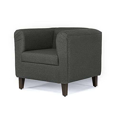 Image of Wakefit Sofa Set | 3 Year Warranty | Sofa 1 Seater, 1 Seater Sofa for Living Room, Wooden Sofa Set, Single Seater - Miami(Omega : Grey)