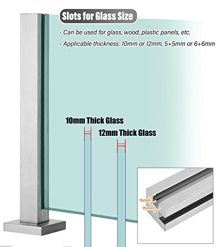Garde-corps en verre et rampe d'escalier extérieure avec support en acier inoxydable - 7
