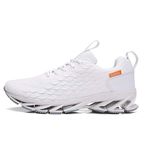 Skdoiul White Sneakers For Men Mesh Breathable Comfort Fashion Sport Athletic Running Walking Shoes Man Runner Jogging Shoes Casual Tennis Trainers Size 12 #TOP27