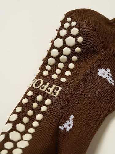 Image of Shapes Studio Half Calf Grip Socks, Cute Fruit Pilates Socks, Ruffle Socks, Non-Slip for Barre Yoga