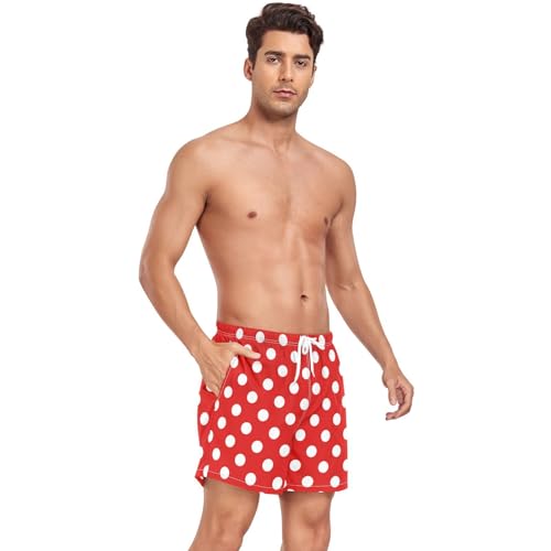 Colorful Polka Men Swim Trunks Quick Dry Board Shorts Lightweight Swimming Shorts4