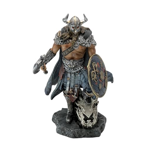 Estatua de resina Thor 13" con dragón decoración mitología nórdica