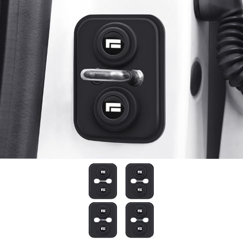 4PCS Thickened Square Silicone Door Lock Latches Cover Compatible with ROX 01 Accessories ROX 01 Door Lock Protector for Noise Reduction Shock Absorption Universal Self-Adhesive Strike Plate Cover