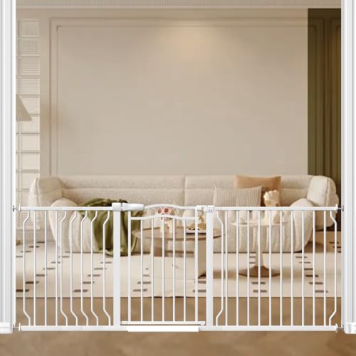 67.3-81.1" Extra Wide Baby Gate for Stairs No Drilling, 30" Tall ...