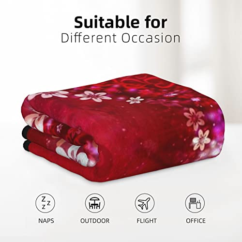 Couverture flanelle cœur romantique durable et légère pour lit et canapé - 6