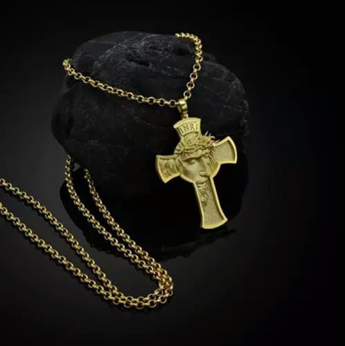 Collier croix de jésus argent anti irritation chaîne ras du cou durable pour peau sensible