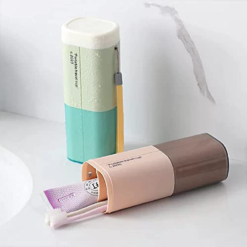 Image of Wafeeq Polypropylene Portable Travel Toothbrush Case Holder Bathroom Organizer Travel Container Toothpaste Storage Box For Camping Business School Trip Bathroom (Multicolor, Pack Of 3)