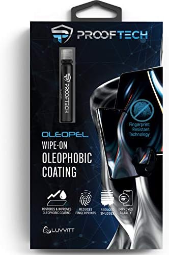 ProofTech OLEOPEL Oleophobic Coating Kit for 3 Applications | Anti Fingerprint Wipe On Liquid for All Smartphones Tablets Smart Watches Glasses Camera Lenses and Touch Screens - Bottle
