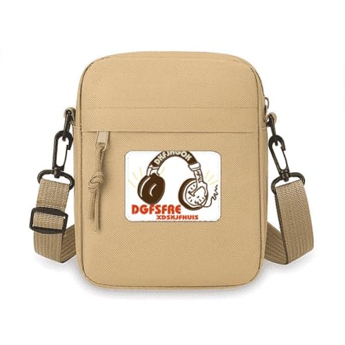 Sac à bandoulière pour téléphone portable marron, mini sac à main aux finitions soignées