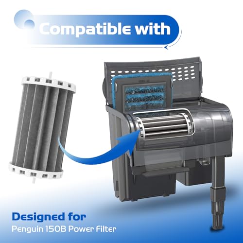 Image of Aquarium Filter Compatible with Marine-Land Penguin 150B, Power Filters Replacement for Bio-Wheel 150 Assembly Biowheel Fish Tank Hang On Filter Part, PRBW150B