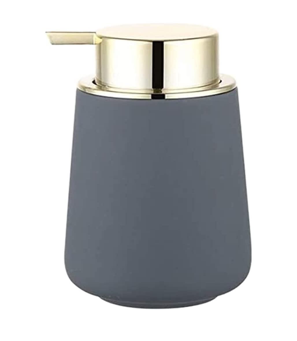 Dispenser per lozione, Dispenser Liquido per Sapone, Dispenser Manuale in Ceramica per Bagno, Cucina, Contenitore con Pompa, flacone per Doccia (Blu: Formato A 350 ml)