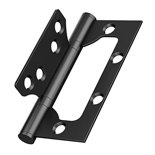 Door Hinges For Interior Doors, Easy To Install, 3 Pack Stainless Steel Interior Door Hinges, Heavy Duty, Smooth, 4"X 3" Hinges Suitable For Bedroom, Office, Garage Door (Black) #TOP2