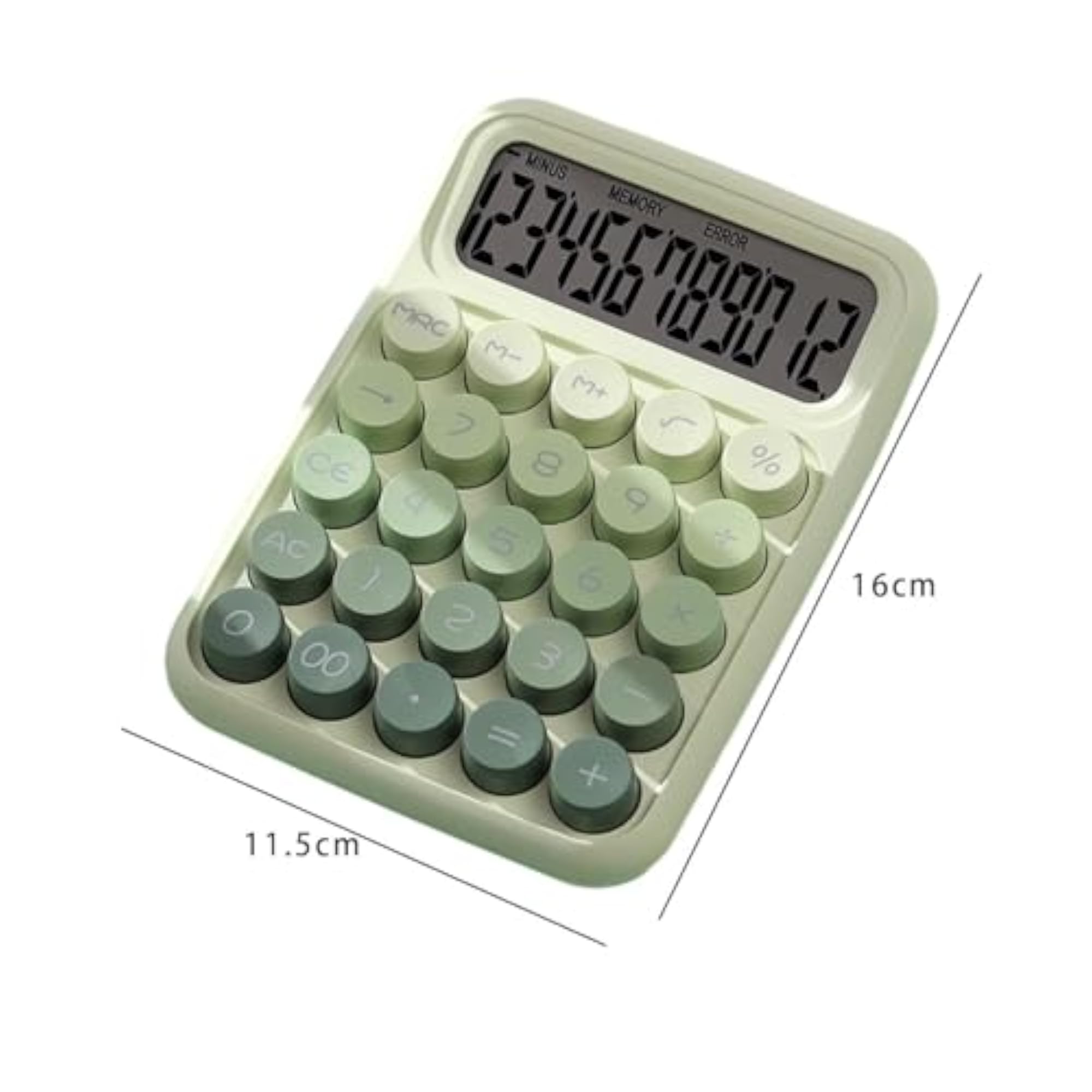 Mechanical Switch Calculator Handheld for Basic Numerical Calculation Sturdy Gradient Green