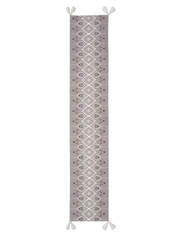Image of Blanc 9 Rythm Home & Kitchen Pure Cotton Printed 4 /6 Seater Table Runner|(33x182) cm