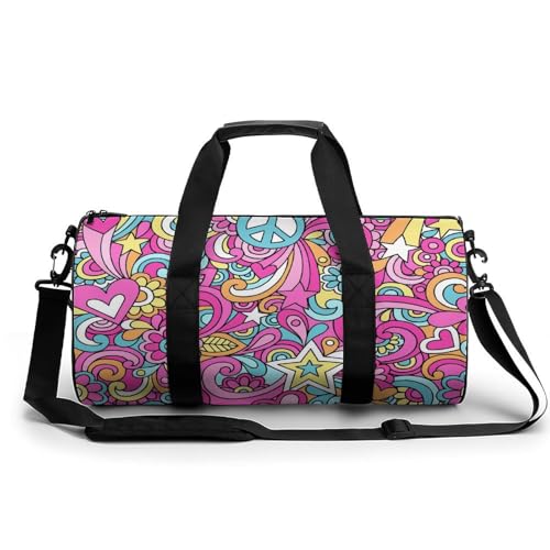 Sac de sport Etoiles Amour et Paix sac de voyage week-end de 45x23x23cm