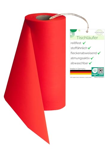 Rouleau de tissu non-tissé pour chemin de table Breite: 30 cm, Länge: 25 m rouge