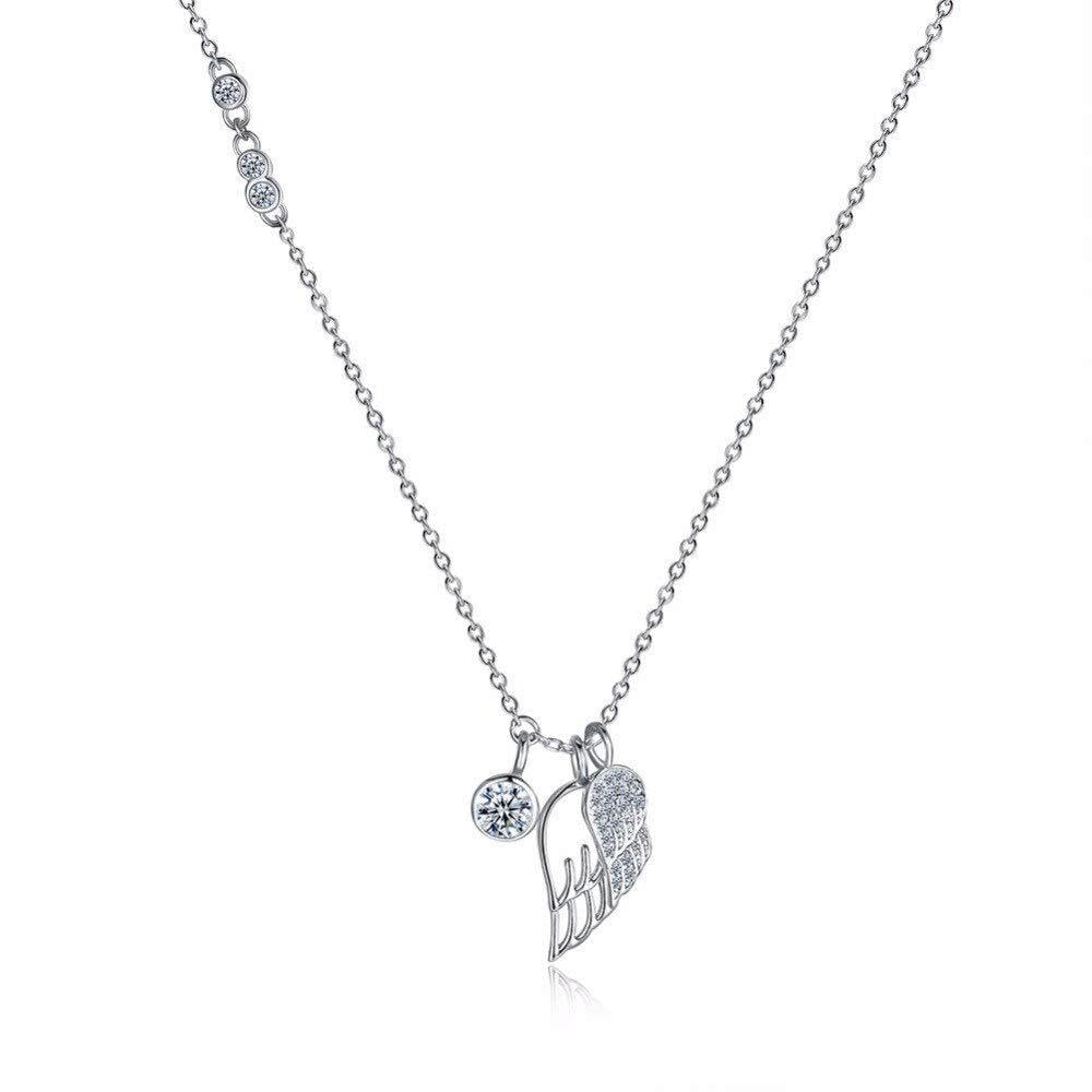 Naszyjniki 925 Sterling Silver Naszyjnik Skrzydła Anioła Kobiety Biżuteria