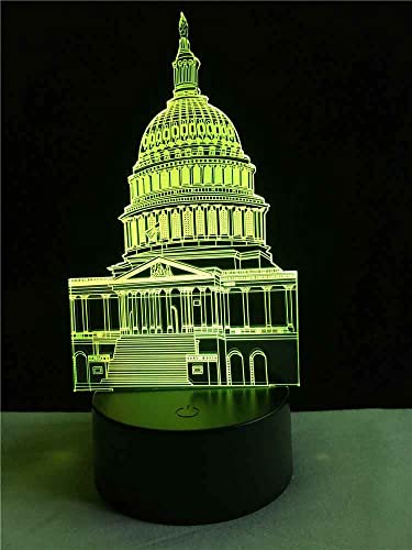 GRJAWN Lámpara 3D Edificio del castillo, Regulable Lámpara de Noche de Atmósfera LED Decoración del dormitorio, Cumpleaños Regalos de Mujer Bebes Hombre Niños Amigas Cover