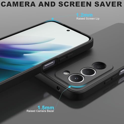 Image of DIZORO Compatible with Mi Redmi 15 5G Back Cover with Upgraded Square Edges for Camera Protection Shockproof Flexible Matte Liquid Silicone Mobile Phone Case (Black)