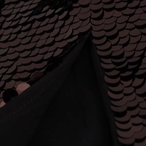 Women's Brown Sequin Midi Skirt Fullly Lined A-Line Party Club High Waisted Shimmery Glittery Skirt3