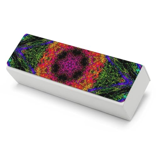Étui à lunettes kaléidoscope psychédélique pour hommes et femmes