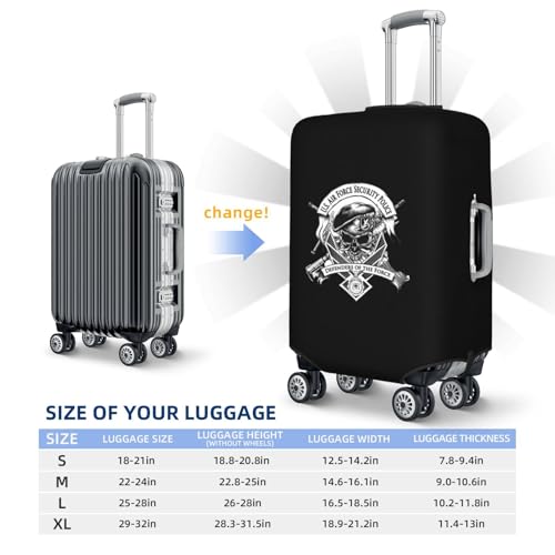 Fortis Air Force Security Force Luggage Cover, Suitcase Cover Suitable for 18-32 inch luggage2