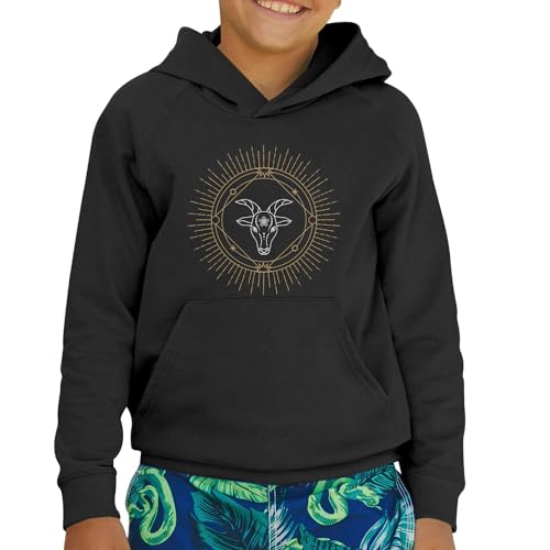 Sweat à capuche enfant chèvre édition premium zodiaque