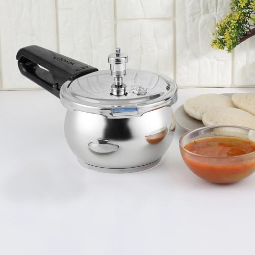 VINOD Belly Shape Stainless Steel Induction Pressure Cooker/Pressure Canner, Instant Pot multi cooker (1.5 Litres) - Image 6
