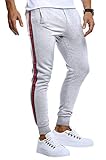 PASSFORM OPTIMAL: Los pantalones de chándal de hombre se adaptan óptimamente a tu cuerpo gracias a un corte en la cintura. El diseño atemporal de estos pantalones de fitness se ve extremadamente moderno y elegante al mismo tiempo.