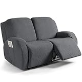 Ruaozz Fundas para sofá reclinable, gris