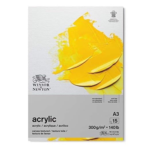 Winsor & Newton Bloc papel Acrílico, Blanco, (DIN A3)