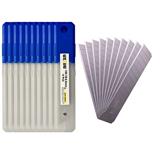 Wexwe 18Mm Utility Knife Replacement Blades,60 Degree Snap Off Stainless Steel Blades For Retractable Cutting Knives, Hobby, Craft Knife, Box Cutter 100Pcs #TOP5