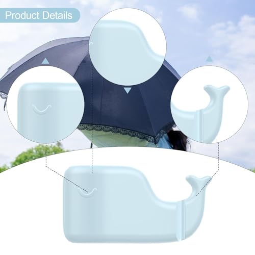 Image of Umbrella Fan Holder Clip Women Fan Clamp for Umbrella for Patio Outdoor Home Sky Blue | Portable Fans | Heating, Cooling & Air | Home Improvement