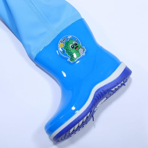 Pantalons de pluie pour enfants étanches avec bottes intégrées - 7